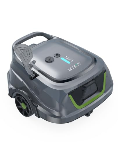 A1/OS2010 Kabelloser Poolroboter, Poolroboter Akku 120 Min Laufzeit, Doppelsiebe, Reinigt Flache Aufstellpools Bis 100 M², Ideal für Poolroboter für Aufstellpool,Salbeigrün
