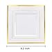 bUCLA 60PCS Gold Rim Plastic Plates-8.2inch Square Disposable Dessert/Appetizer Plates-Ideal For Wedding & Parties
