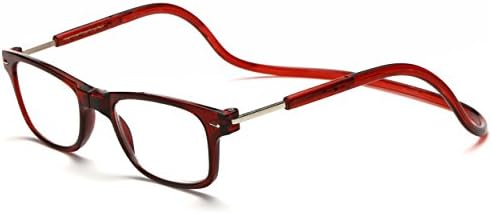 Click Magnetic Reading Glasses Adjustable Front Connect Reader Red 275