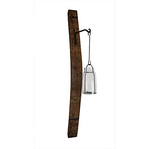 O'Floinn Decor Wine Barrel Stave Sconce Hook (Red Oak) Beachfront Decor