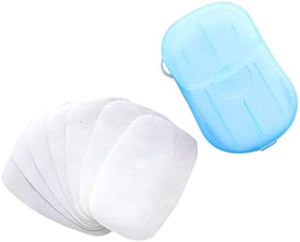 Shmei Convenience Disposable Hand Washing Tablet Travel Carry Toilet Soap Paper Good for Travel, Camping, Hiking (Sky Blue)