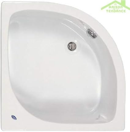 Karag Baignoire D Angle Acrylique Mykonos 90x90 Cm 105x105 Cm Sans Tablier Amazon Fr Cuisine Maison