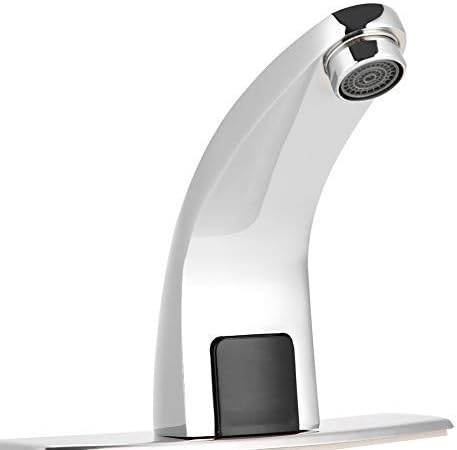Automatic Touchless Bathroom Faucet Hands-Free Motion Sensor Vessel Sink Tap Single Handle Hot Cold Mixer Easy Installation No Battery Required