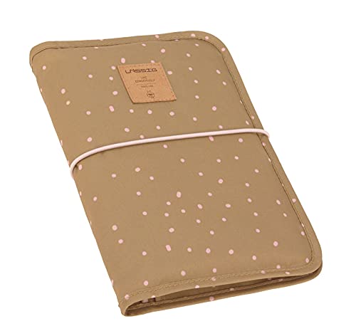 LÄSSIG Baby Nappy Bag with Changing Pad for On The Go/Changing Pouch Dots curry