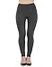 Womens Leggings Fleece Lined-High Waist 3 Pack (Black, Charcoal, Wine) - Basic Elastic Ankle Legging, (One Size)
