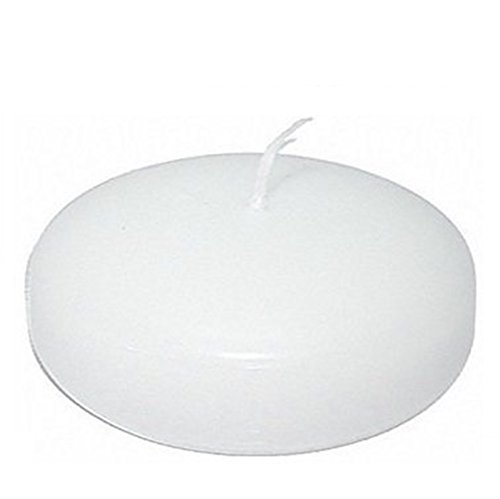 Stock Your Home 10 Hour Burning White Unscented Classic Floating Candles for Weddings, Parties, Special Occasions and Home Decorations (Set of 24)