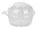 Premium Disposables 100 Single Individual Cupcake Muffin Holders Clear Plastic Cupcake Dome Holders, Cupcake Pods Carrier Case Boxes With Resealable Lids