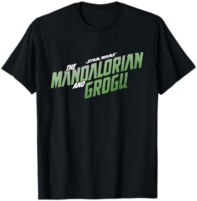 Star Wars Mandalorian and Grogu Movie Logo Mens T-Shirt (Black