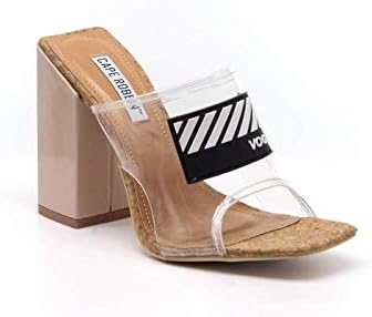 open toe mule block heel