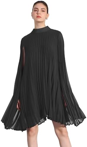 Women's Semi-Sheer Chiffon Ruffle Poncho Sleeve Dress Coffee Color Stand Collar with Outer Cape for Minimalist Everyday (Apricot with Floral Print,Small) at Amazon Women's Clothing store Women's Semi-Sheer Chiffon Ruffle Poncho Sleeve Dress Coffee Color Stand Collar with Outer Cape for Minimalist Everyday (Apricot with Floral Print,Small) at Amazon Women's Clothing store