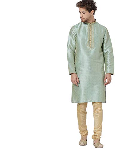 by FBB Men's Synthetic Achkan Kurta Pyjama (Pack of 2)