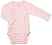 Kushies Long Sleeve Wrap Bodysuit, Pink, 1 Months
