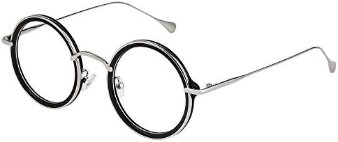LR ROUND BLUE LIGHT BLOCKING GLASSES,UV Filter Lens Eyestrain Glasses for Computer Use 58080