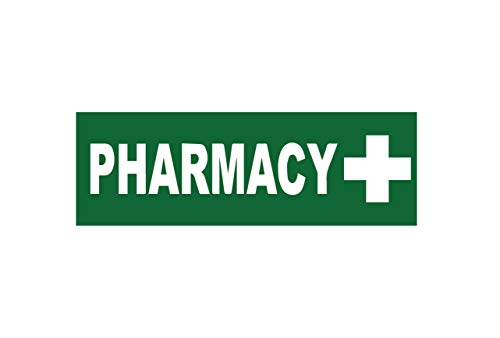 SIGN EVER Pharmacy Sign Board Hospital Medical College Clinic Business Commercial Waterproof Green Signage Boards L x H 30.00 cm 10.00 cm Pack of 1