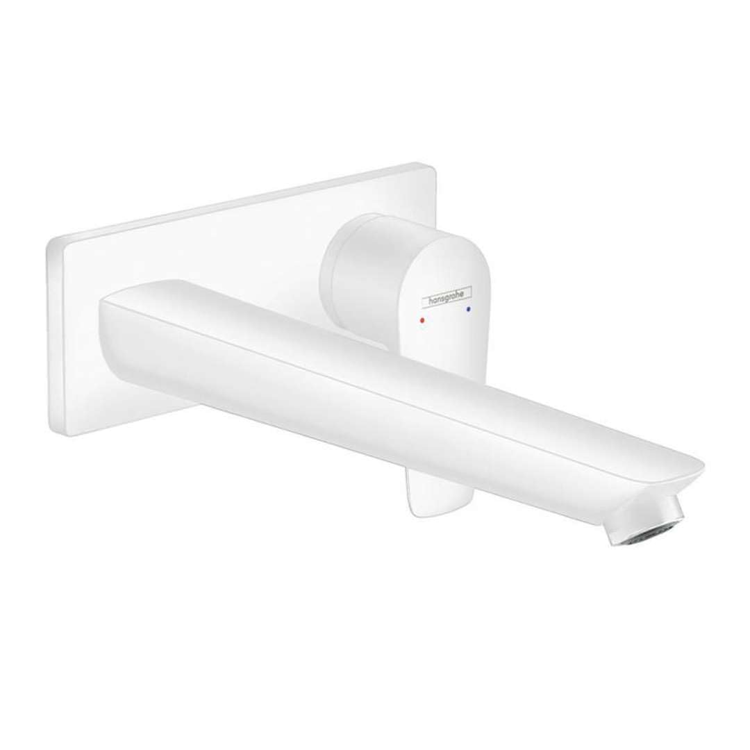 hansgrohe Talis E Flush-Mounted Tap with Spout Length 225 mm for Wall Mounting Matte White