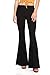 Women's J2 Love Bell Bottom Flare Pants, Large, Black