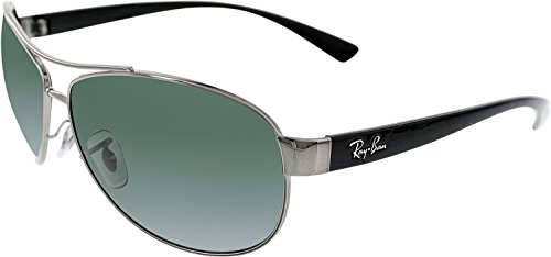 Ray Ban Sunglasses - RB3386 00471 Metal - Acetate Silver - Black Grey Green