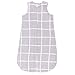 Ely's & Co Wearable Blanket Baby Sleep Bag 2 Pack I Grey Grid (3-6 Months)