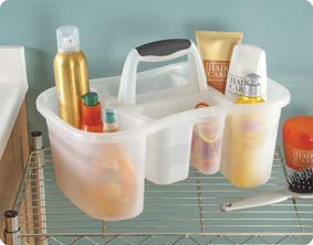 JOEY'Z Plastic Bath/Bathroom Caddy Shower Tote with 5 Compartments - Thumbnail 2