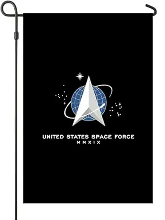 BirchRiver United States Space Force Garden Flag - Double Sided Banner- Vivid Color and UV Fade Resistant - US Military Space Force