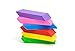 Neliublu Incredible Value Premium Pencils Erasers - 6 Pack Bright Neon Chiseled Erasers