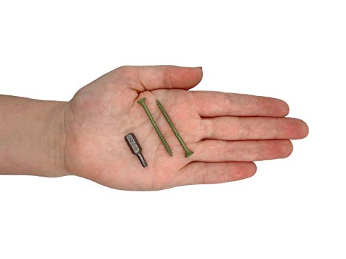 (100 Stück) grün Korrosionsschutz-Finish 3,5 x 45 mm Holz-Terrassenschrauben Holzschrauben Torx Kopf Typ 17 Senkkopf… – Bild 4