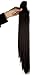 Synthetic Claw Ponytail Heat Resistant Handy Jaw Pony Tail One Piece Long Straight Soft Silky for Women Lady Girls 21'' / 21 inch (dark brown)