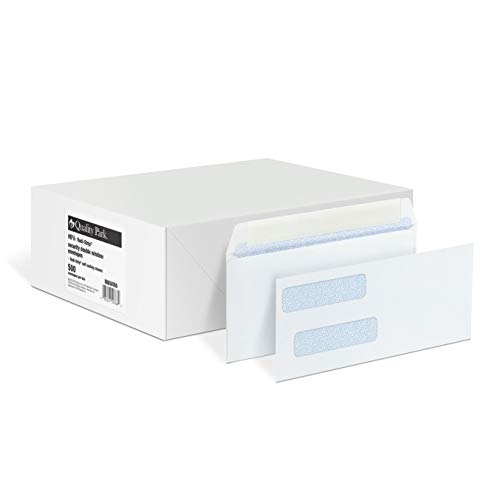 Quality Park 8 Double Window Security Envelopes for QuickBooks Checks