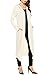 Meaneor Women's Long Sleeve Waterfall Hoodies Open Front Maxi Cardigan Sweater Off White XXL