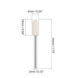 uxcell 6mm Wool Felt Mounted Points Tapered