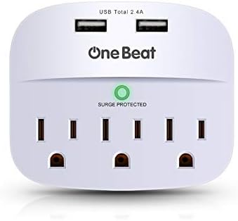 3-Outlet Surge Protector, Extender & USB Wall Charger