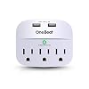 3-Outlet Surge Protector, Multi Plug Outlet Extender Power Strip with 2 USB Wall Charger(Smart 2.4A), 490 Joules, ETL…