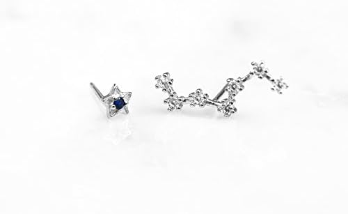 Gorgeous Sterling Silver Mix Match Star and Constellation Stud Earrings Set Handcrafted Ship Within 12 hours
