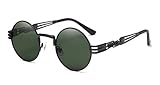 GAMT Round Metal Frame Glasses Steampunk Vintage Circle Sunglasses for Men and Women