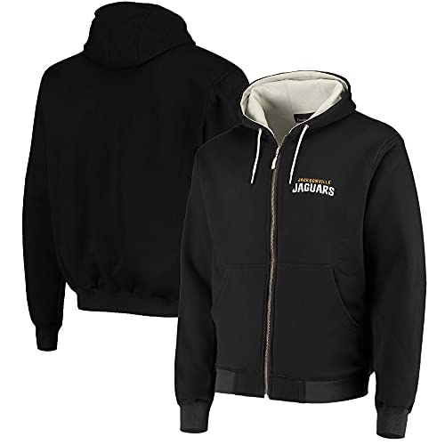 Dunbrooke Men's Black Jacksonville Jaguars Craftsman Thermal-Lined Full-Zip Hoodie at Amazon