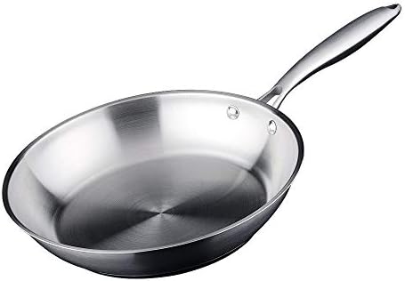 フライパン 304ステンレス鋼フライパン肥厚三層鋼平底鍋焦げ付き防止ノンコート無煙スモーク