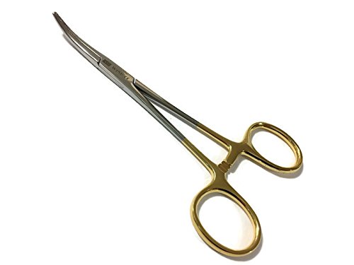 HEMOSTAT Curved Kelly Forceps (5 3/4” / 145 mm). Hemostat Jaws Have Interlocking Teeth and are Designed to clamp Off Blood Vessels During Surgical procedures. - Thumbnail 3
