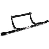 HemingWeigh Heavy-Duty Complete Upper Body Workout Bar - 3-In-1 - Pull-Up / Push-Up / Sit-Up Bar (Latest Model - Advanced Door Frame Protection)