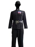 Imperial Officer Uniform Costume Star Wars Black / Grey (M, Black)