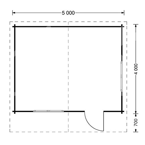 Chaletdejardin.fr Chalet de Jardin en Bois DREUX, 19.9m², 44mm d'épaisseur de Mur