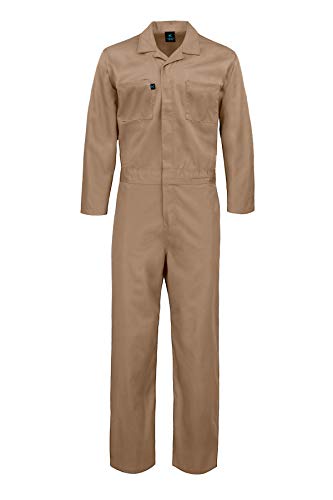 Kolossus Cotton Blend Long Sleeve Coverall (Khaki, L)