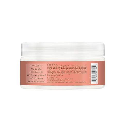 SHEAMOISTURE KIDS CURLING STYLING CREAM FOR CURL DEFINITION COCONUT & HIBISCUS CURL AND DETANGLE KIDS HAIR 6 OZ
