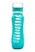 EcoVessel SURF Glass Water Bottle with Protective Silicone Sleeve and Loop Top - 22 Ounces - Aqua Wave