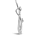 Sterling Silver Loving Family Parents with Two Children Pendant Necklace