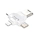 Card Reader,Optimal Shop 4 in 1 Micro SD Card Reader with Type C USB Connector OTG HUB Adapter, TF Flash Memory Card Reader for Android iOS PC Mac Thumb Drive Memory Stick with Lightning Port