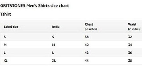 gritstones men's plain slim fit t-shirt