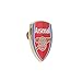 Arsenal FC Official Metal Soccer Crest Pin Badge (One Size) (Red/Gold)