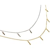 Dainty Dangle Choker Necklace in Gold Finish