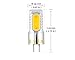 Bonlux 3.5 Watt 12 Volt GY6.35 G6.35 Bi-Pin JC Type LED Light Bulb T3/T4/T5 G6.35/GY6.35 Base JCD LED 35W Halogen Incandescent Replacement Bulb (Warm White, 2-Pack)