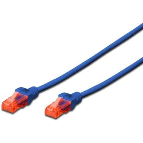 Ewent Netzwerk Kabel Patch Cat 6 U/UTP, AWG 24/7, 2 x RJ45 blau